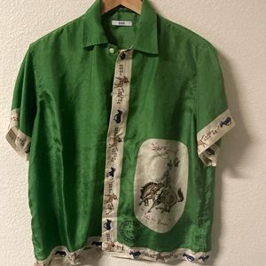 Bode Round Up Silk Shirt